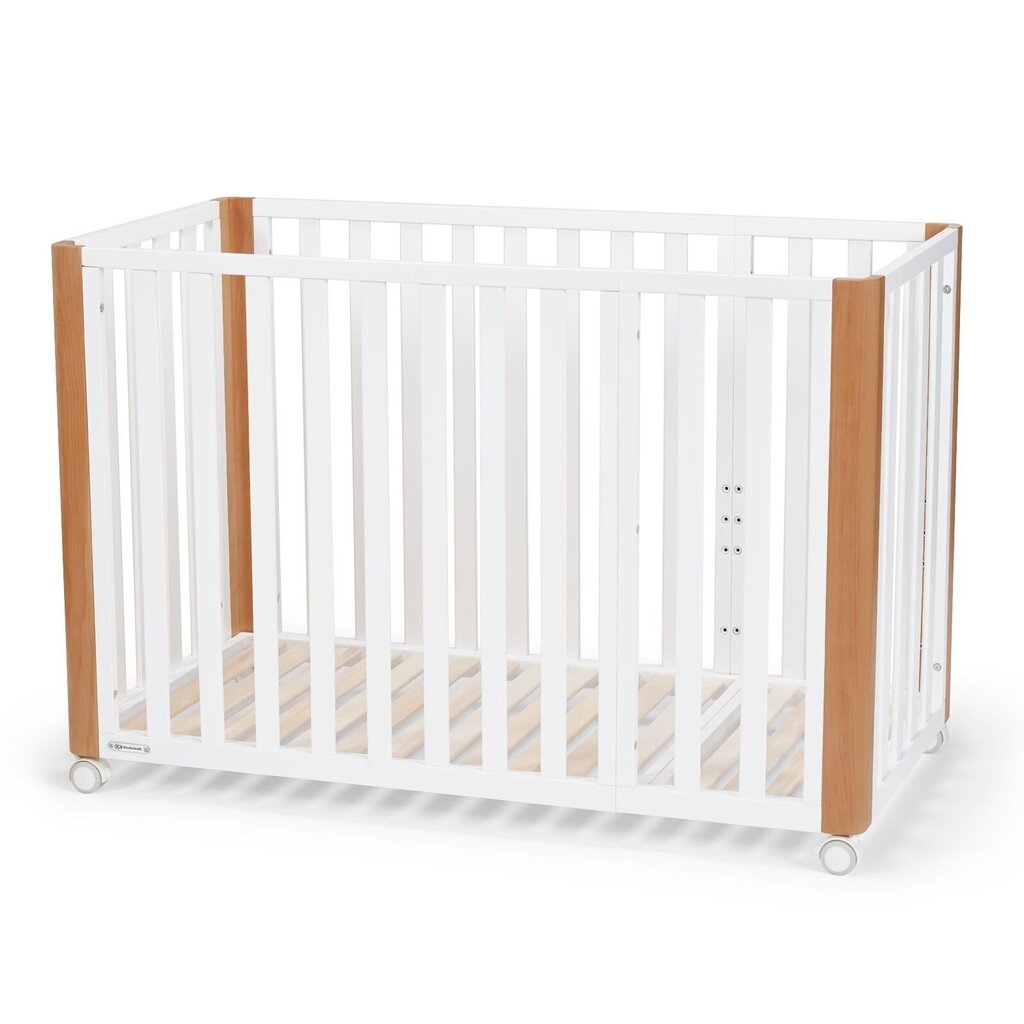 Kūdikio lovytė Kinderkraft Koya 60x90 cm su čiužiniu 4in1 , balta kaina ir informacija | Kūdikių lovytės | pigu.lt