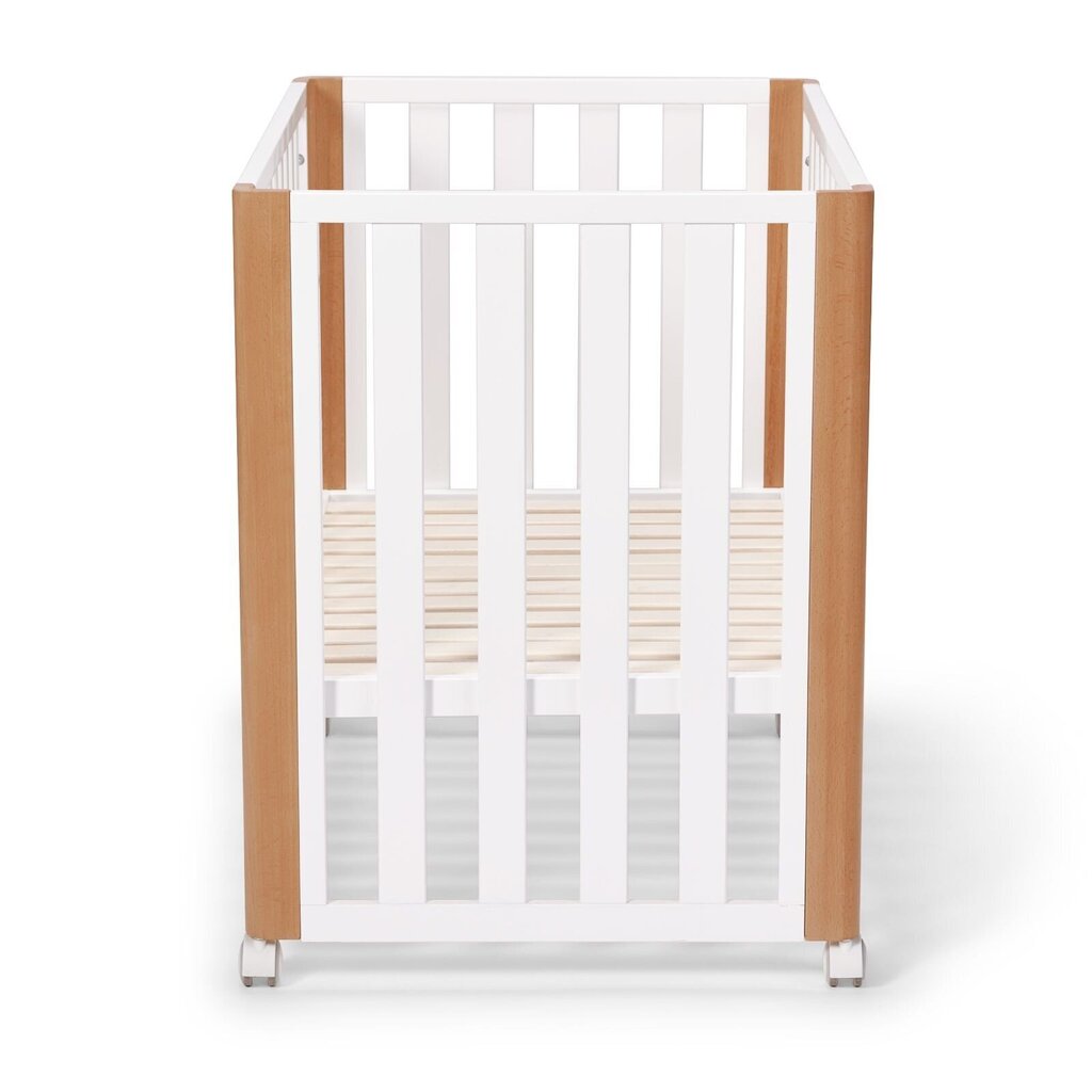 Kūdikio lovytė Kinderkraft Koya 60x90 cm su čiužiniu 4in1 , balta цена и информация | Kūdikių lovytės | pigu.lt