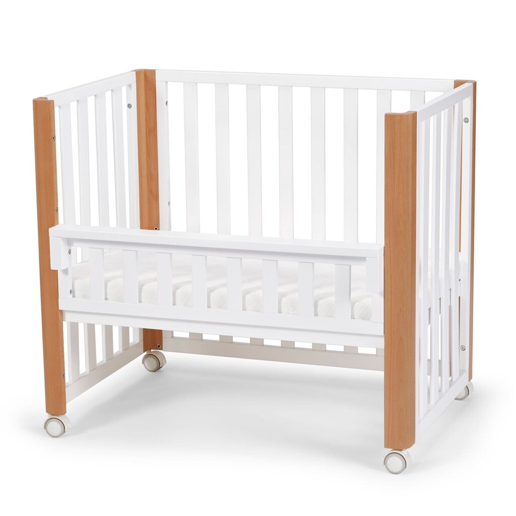 Kūdikio lovytė Kinderkraft Koya 60x90 cm su čiužiniu 4in1 , balta kaina |  pigu.lt