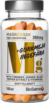BIOSMA МАГНИЙ 350 МГ + КУРКУМА и ИМБИРЬ, 100 капсул цена и информация | Витамины, пищевые добавки, препараты для хорошего самочувствия | pigu.lt