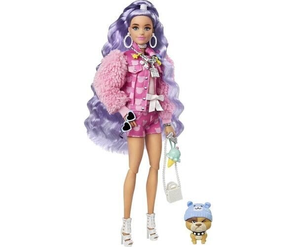 Lėlė Barbė (Barbie) Extra su violetiniais plaukais цена и информация | Žaislai mergaitėms | pigu.lt