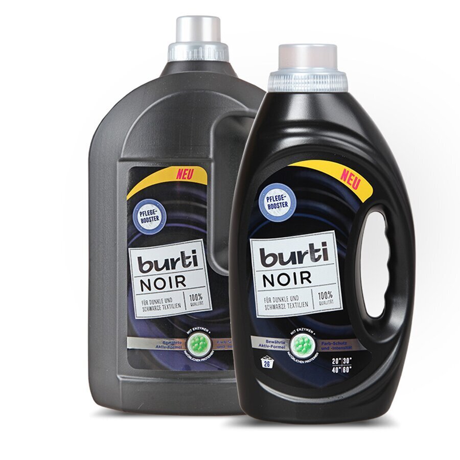 Burti Noir skystas skalbiklis juodiems audiniams, 1,45 l kaina ir informacija | Skalbimo priemonės | pigu.lt
