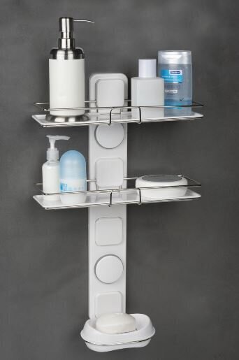 Alpina vonios lentyna, 30x12,5x49,5 cm kaina ir informacija | Vonios kambario aksesuarai | pigu.lt