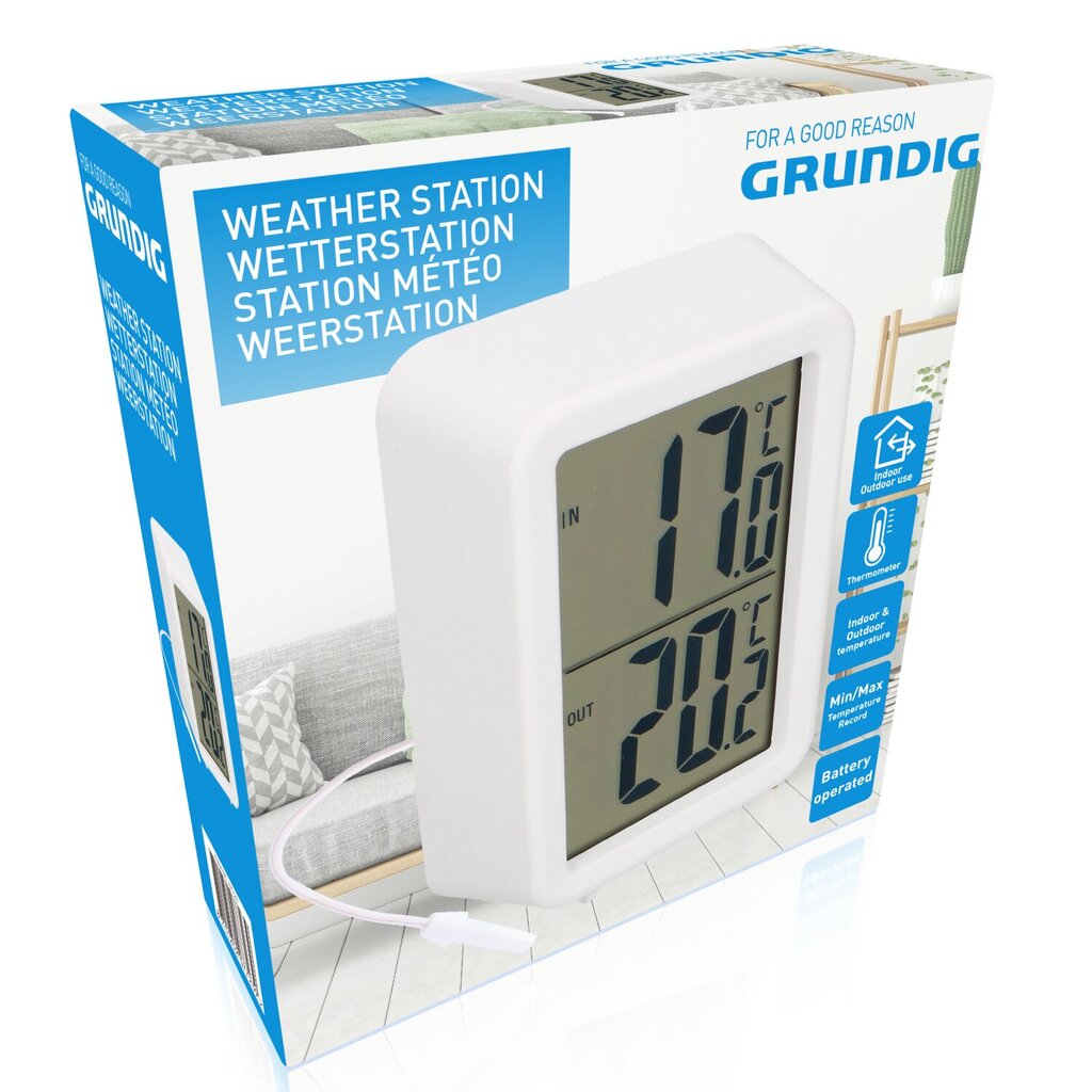 Grundig meteorologinė stotelė kaina ir informacija | Meteorologinės stotelės, termometrai | pigu.lt