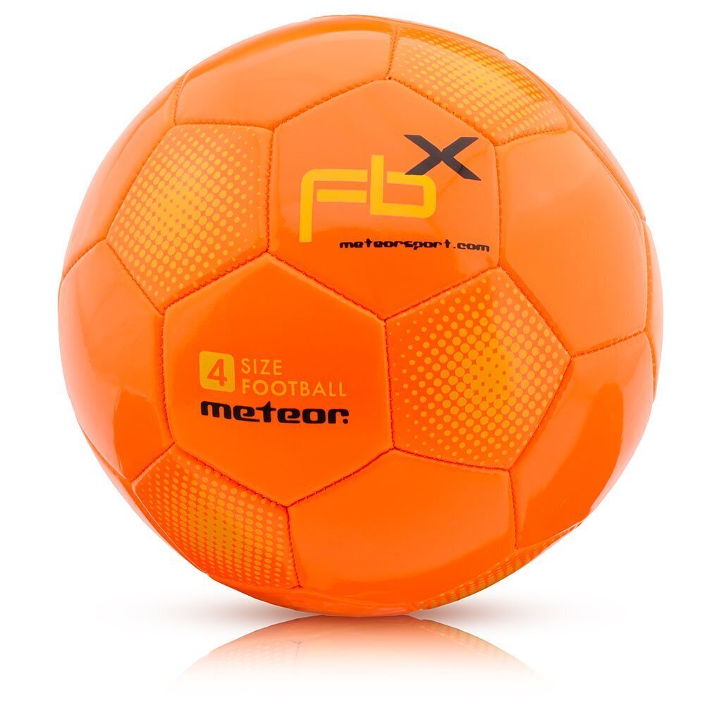Futbolo kamuolys Meteor FBX, 4 dydis, oranžinis kaina ir informacija | Futbolo kamuoliai | pigu.lt