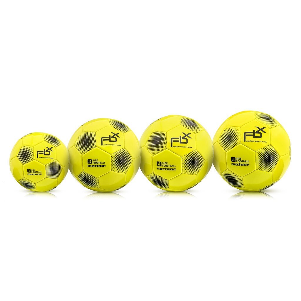 Futbolo kamuolys Meteor FBX, 3 dydis, geltonas kaina ir informacija | Futbolo kamuoliai | pigu.lt