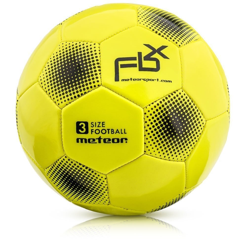 Futbolo kamuolys Meteor FBX, 3 dydis, geltonas цена и информация | Futbolo kamuoliai | pigu.lt