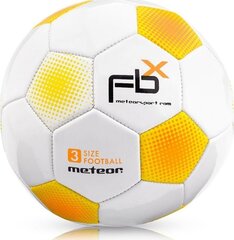 Futbolo kamuolys Meteor FBX, 3 dydis, baltas kaina ir informacija | Futbolo kamuoliai | pigu.lt