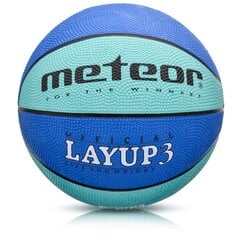 Баскетбольный мяч Meteor Layup 3 Синий цена и информация | Баскетбольные мячи | pigu.lt