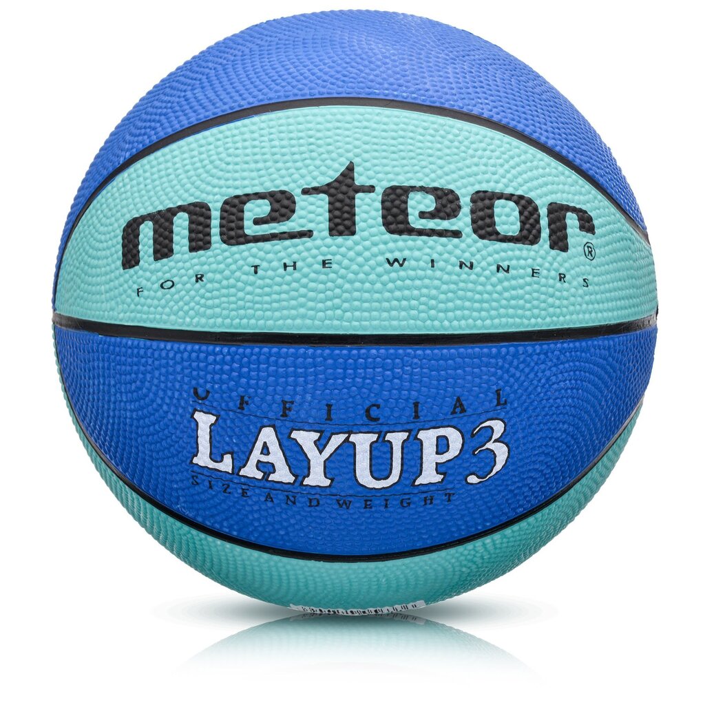 Krepšinio kamuolys Meteor Layup 3, mėlynas цена и информация | Krepšinio kamuoliai | pigu.lt