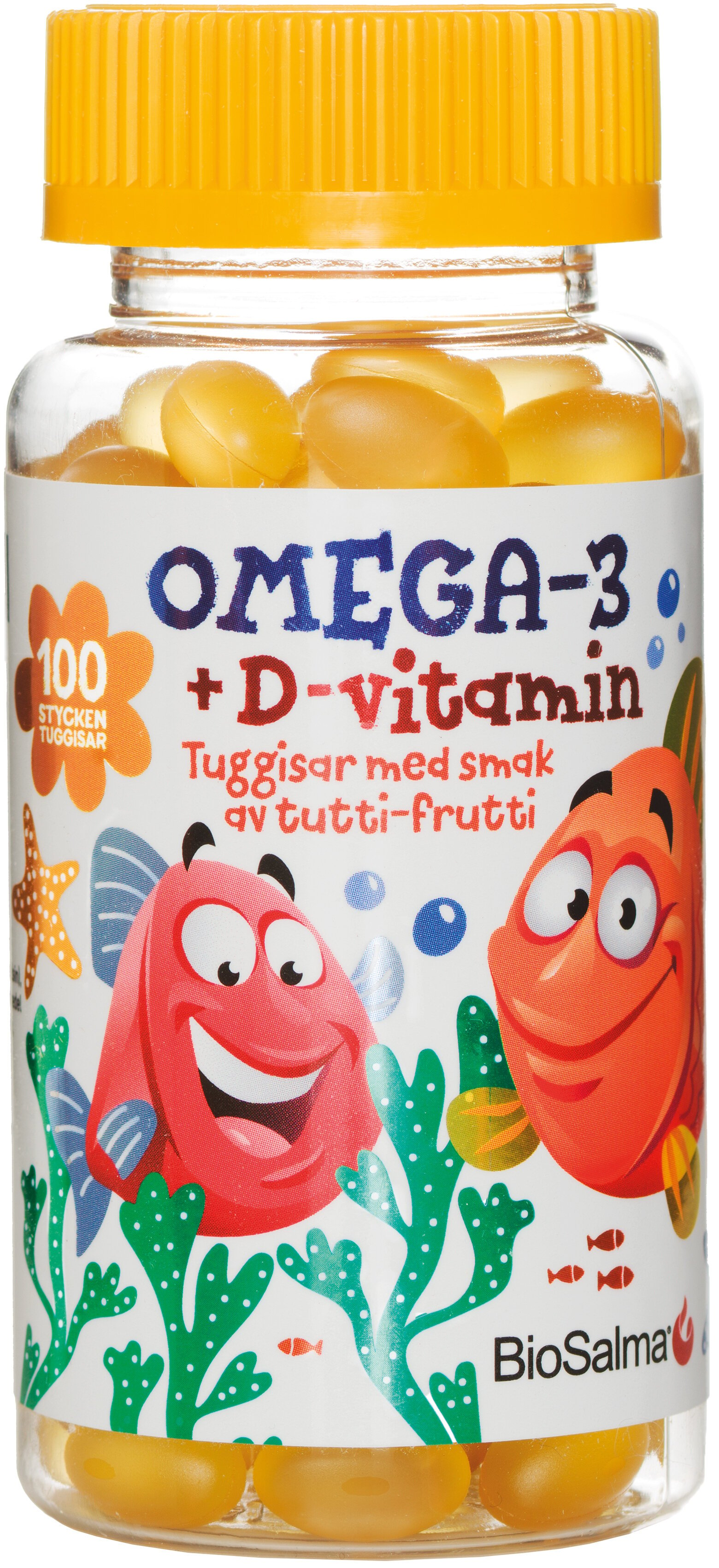 Maisto papildas vaikams Omega-3 žuvų taukai su Vitaminu D3, E ir K, 100  kramtomųjų kapsulių kaina | pigu.lt