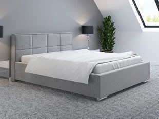 Кровать Praga 140x200 см, серая цена и информация | Кровати | pigu.lt