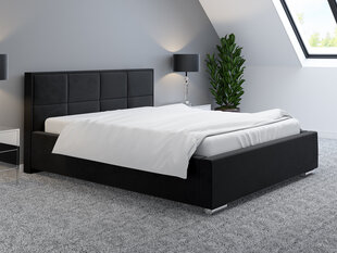 Кровать Praga 140x200 см, черная цена и информация | Кровати | pigu.lt
