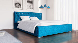 Кровать Diori 140x200 см, синяя цена и информация | Кровати | pigu.lt