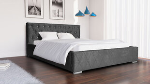 Кровать Diori 160x200 см, серая цена и информация | Кровати | pigu.lt