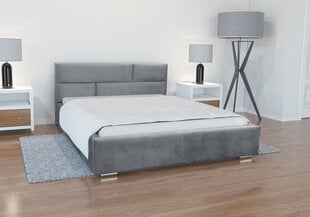 Кровать Prato 160x200 см, серая цена и информация | Кровати | pigu.lt