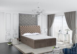 Кровать Monaco 140x200 см, коричневая цена и информация | Кровати | pigu.lt