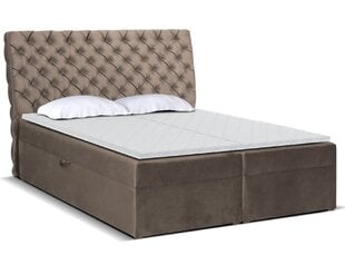 Кровать Monaco 140x200 см, коричневая цена и информация | Кровати | pigu.lt