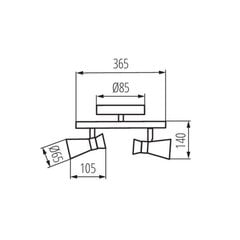 Потолочный и настенный светильник MILENO EL-3O ASR-AN цена и информация | Потолочные светильники | pigu.lt