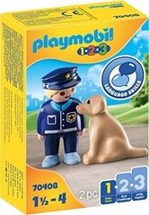 70408 PLAYMOBIL® 1.2.3 Полицейский со щенком цена и информация | Конструкторы и кубики | pigu.lt