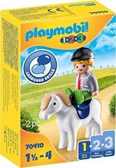 70410 PLAYMOBIL® 1.2.3 Berniukas su poniu kaina ir informacija | Konstruktoriai ir kaladėlės | pigu.lt