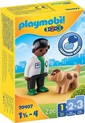 70407 PLAYMOBIL® 1.2.3 Ветеринар со щенком цена и информация | Конструкторы и кубики | pigu.lt