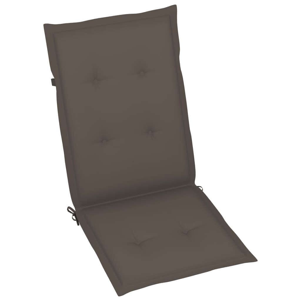 Lauko kėdės su pagalvėmis, 6 vnt., rudos kaina ir informacija | Lauko kėdės, foteliai, pufai | pigu.lt