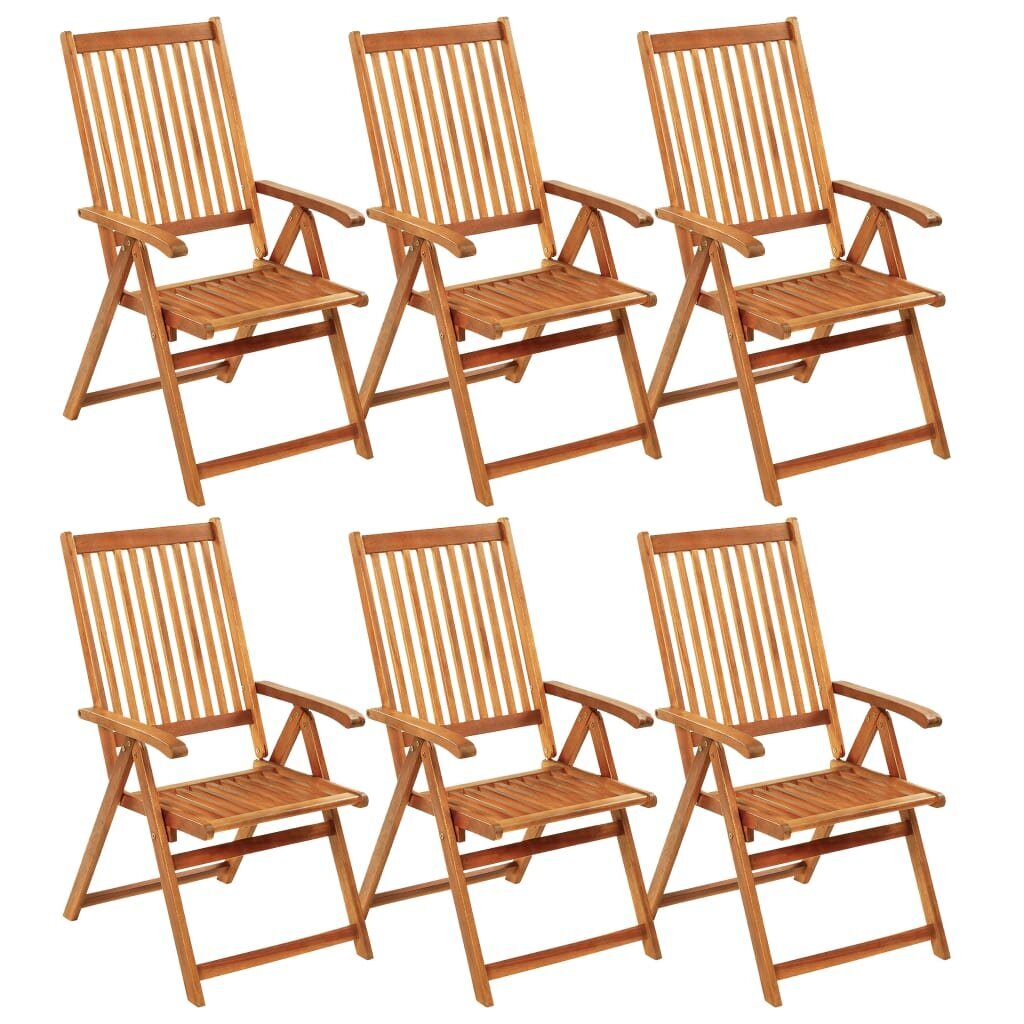 Sulankstomos sodo kėdės su pagalvėmis, 6vnt. цена и информация | Lauko kėdės, foteliai, pufai | pigu.lt