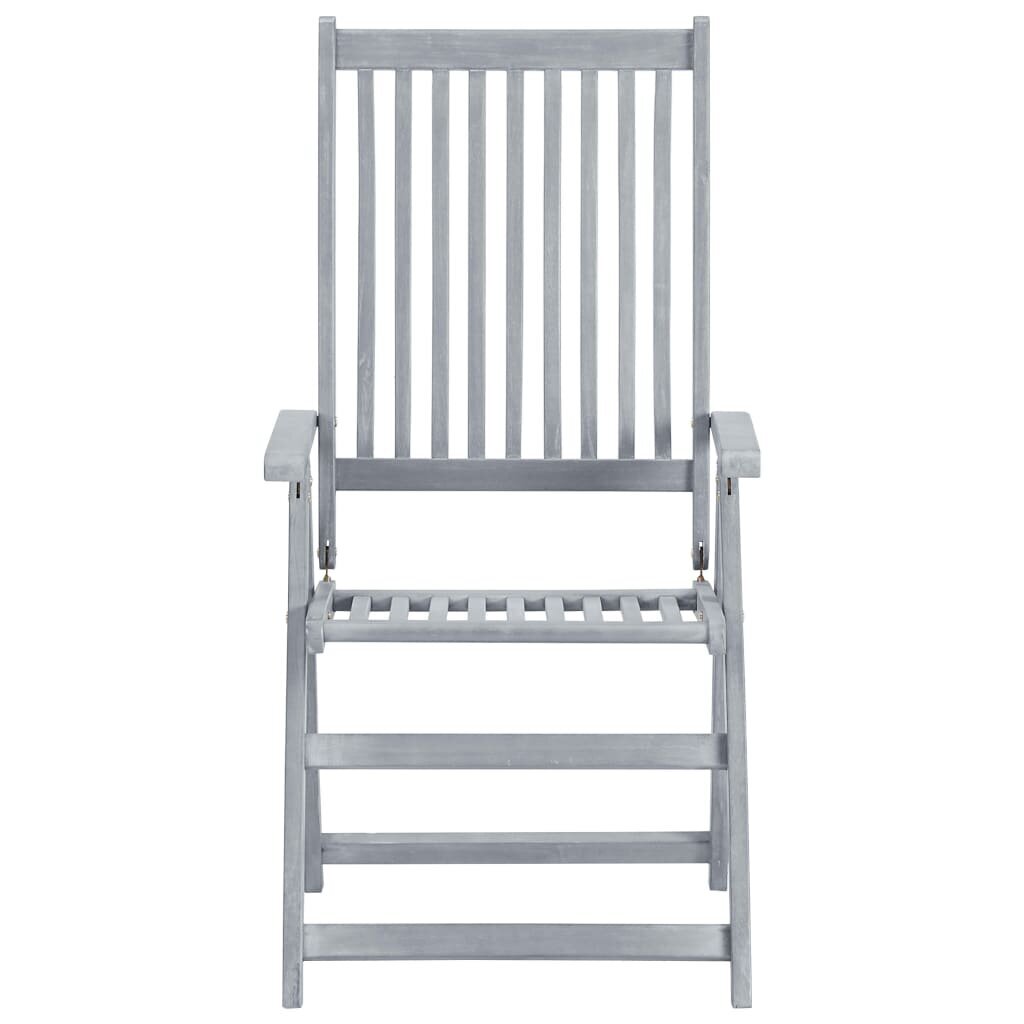 Atlošiamos lauko kėdės su pagalvėlėmis, 6 vnt., medienos masyvas kaina ir informacija | Lauko kėdės, foteliai, pufai | pigu.lt