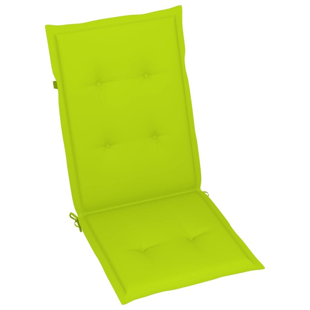 Lauko kėdės su pagalvėmis, 6 vnt., žalios kaina ir informacija | Lauko kėdės, foteliai, pufai | pigu.lt