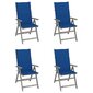 Lauko kėdės su pagalvėmis, 4 vnt., mėlynos kaina ir informacija | Lauko kėdės, foteliai, pufai | pigu.lt
