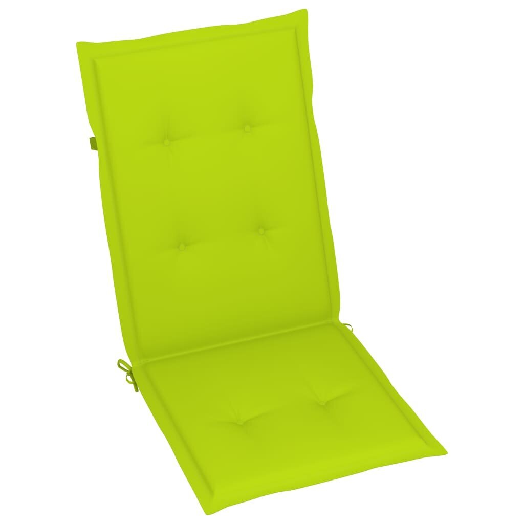 Lauko kėdės su pagalvėmis, 4 vnt., žalios kaina ir informacija | Lauko kėdės, foteliai, pufai | pigu.lt