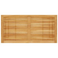 Sodo valgomojo stalas, 140x70x73,5cm, rudas цена и информация | Садовые столы, столики | pigu.lt