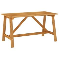 Sodo valgomojo stalas, 140x70x73,5cm, rudas kaina ir informacija | Lauko stalai, staliukai | pigu.lt