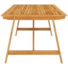 Sodo valgomojo stalas, 206x100x74cm, rudas kaina ir informacija | Lauko stalai, staliukai | pigu.lt