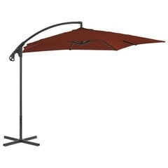Lauko skėtis su plieniniu stulpu, 300x260 cm, rudas цена и информация | Зонты, маркизы, стойки | pigu.lt