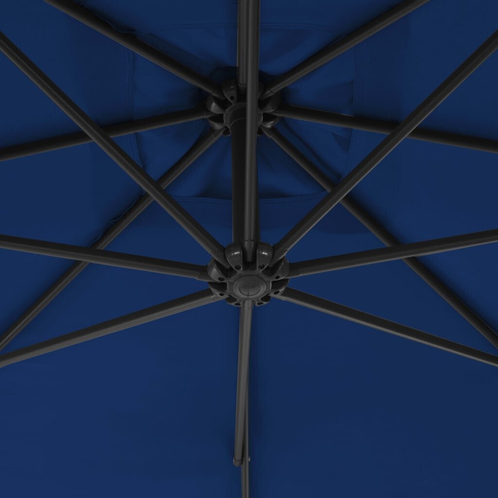 Lauko skėtis su plieniniu stulpu, 260x300 cm, mėlynas kaina ir informacija | Skėčiai, markizės, stovai | pigu.lt