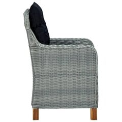 Sodo kėdės su pagalvėlėmis, 2vnt., šviesiai pilkos kaina ir informacija | Lauko kėdės, foteliai, pufai | pigu.lt