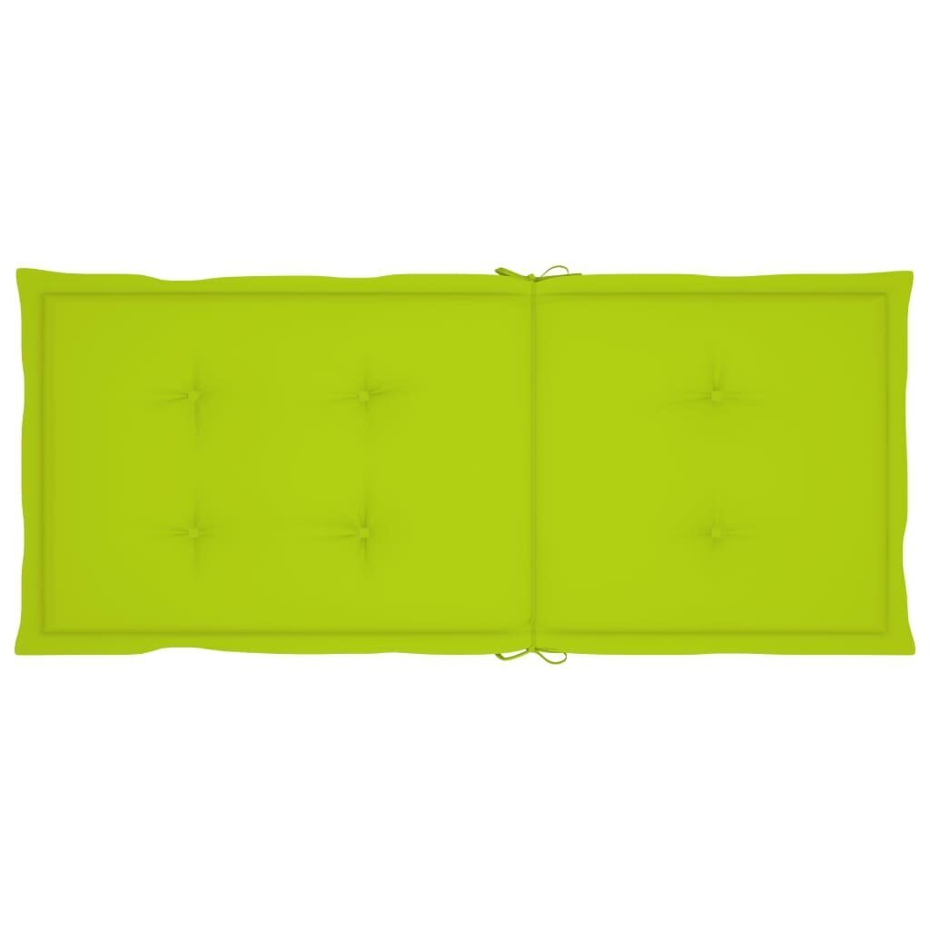 Pagalvėlės kėdei, 6 vnt., 120x50x4 cm, žalios kaina ir informacija | Pagalvės, užvalkalai, apsaugos | pigu.lt