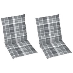 Sodo kėdės pagalvėlės, 100x50x4 cm, 2 vnt, pilkos kaina ir informacija | Pagalvės, užvalkalai, apsaugos | pigu.lt