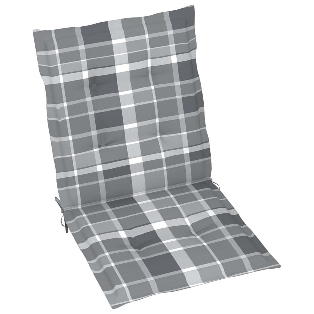 Sodo kėdės pagalvėlės, 100x50x4 cm, 4 vnt, pilkos kaina ir informacija | Pagalvės, užvalkalai, apsaugos | pigu.lt