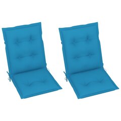 Sodo kėdės pagalvėlės, 100x50x7 cm, 2 vnt, mėlynos цена и информация | Подушки, наволочки, чехлы | pigu.lt