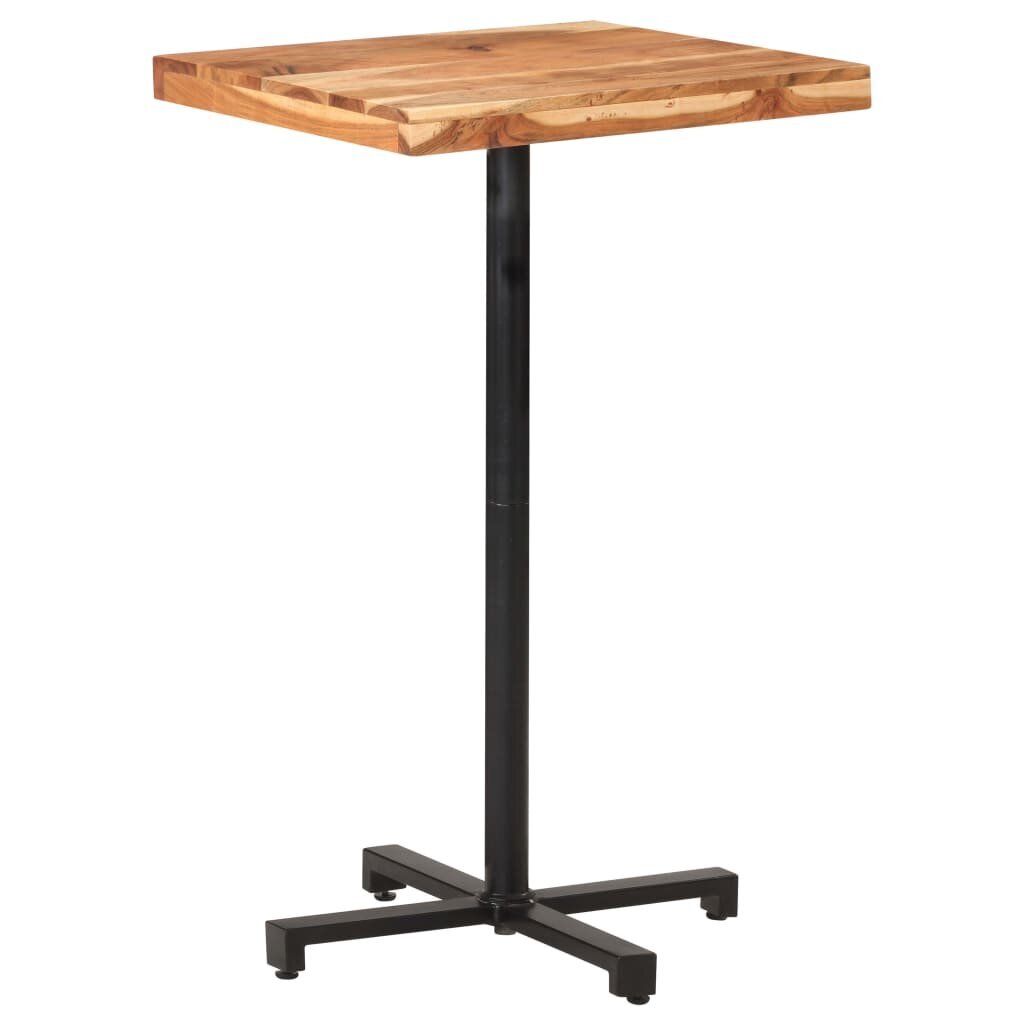Baro staliukas, 60x60x110cm, akacijos masyvas, kvadratinis kaina ir informacija | Virtuvės ir valgomojo stalai, staliukai | pigu.lt