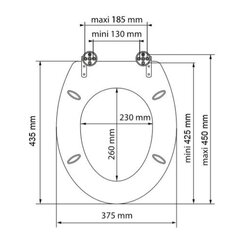 Schutte klozeto sėdynė Solid Wood MDF, ruda kaina ir informacija | Priedai unitazams, bidė | pigu.lt