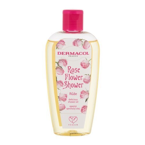 Dušo aliejus Dermacol Rose Flower Shower Oil, 200ml kaina ir informacija | Dušo želė, aliejai | pigu.lt
