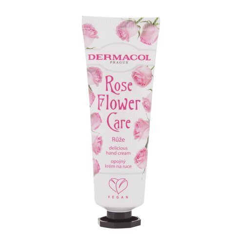 Rankų kremas Dermacol Rose Flower Care Hand Cream, 30ml kaina ir informacija | Kūno kremai, losjonai | pigu.lt