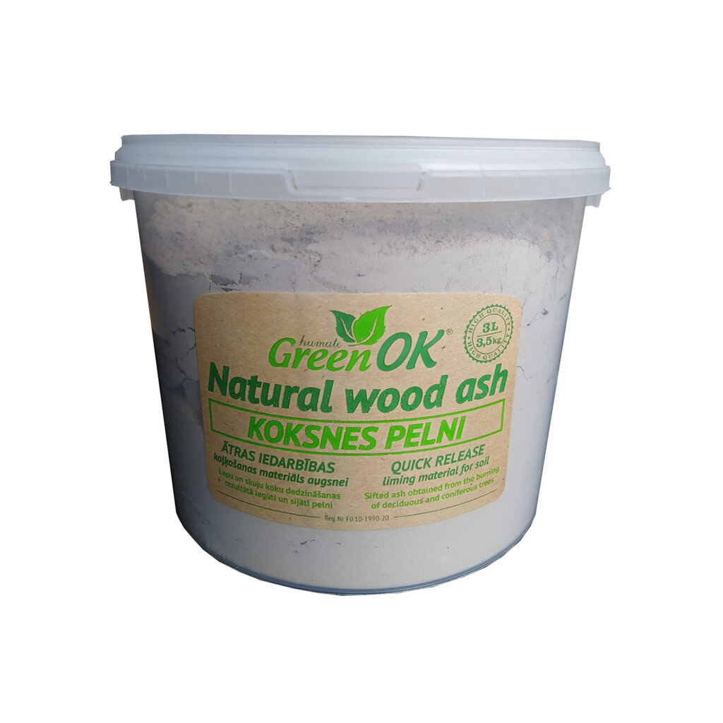 Medienos pelenai GreenOK, 3.5 kg/3 L kaina ir informacija | Augalų priežiūros priemonės | pigu.lt