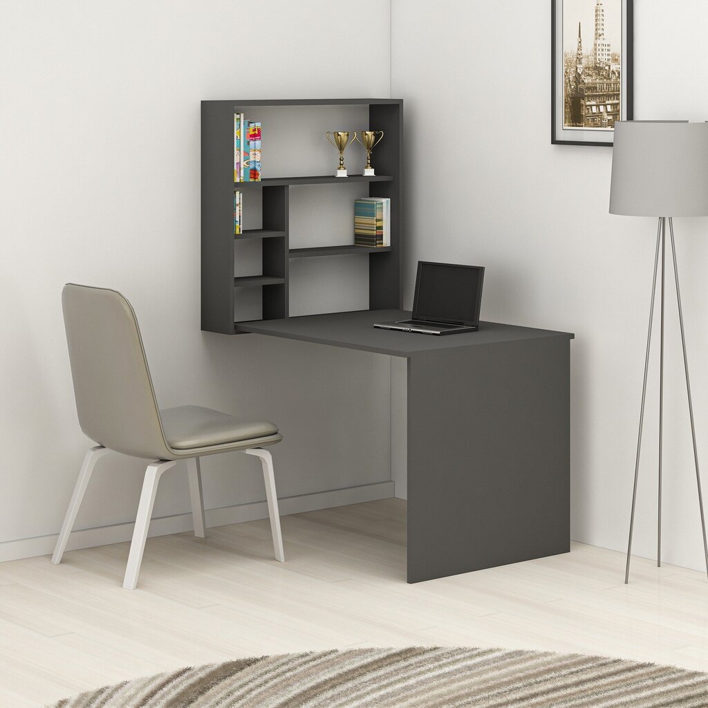 Rašomasis stalas Kalune Design 550 (II), 154,2 cm, pilkas kaina ir informacija | Kompiuteriniai, rašomieji stalai | pigu.lt