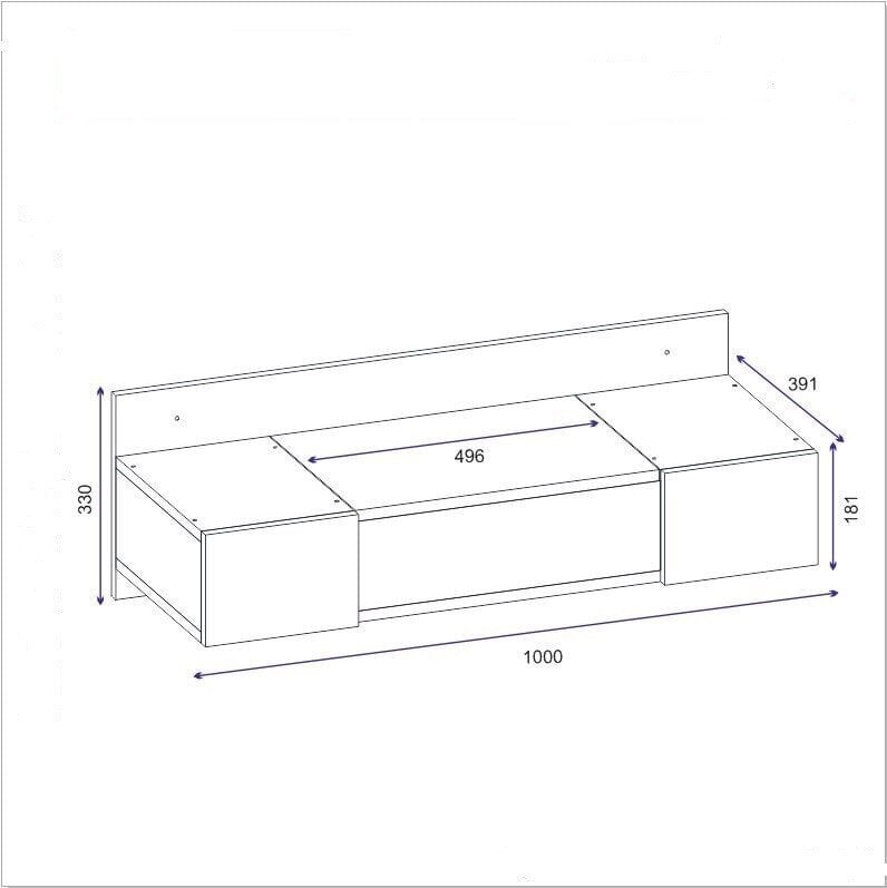 Kosmetinis staliukas Kalune Design 2203, baltas цена и информация | Kosmetiniai staliukai | pigu.lt