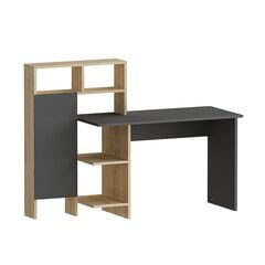 Rašomasis stalas Kalune Design 550 (I), 111,8 cm, pilkas/šviesiai rudas kaina ir informacija | Kompiuteriniai, rašomieji stalai | pigu.lt